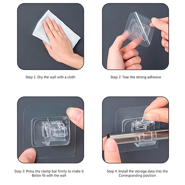 Πρακτικές γάντζοι για εύκολη και τακτοποιημένη αποθήκευση (x4)